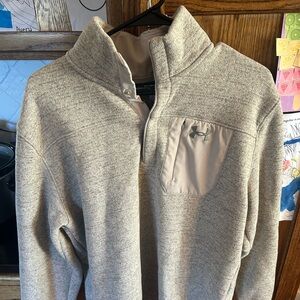 Under Armour Men's Light Gray Quarter Button Sweater